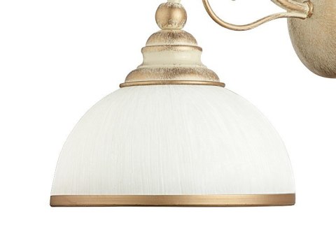 Kinkiet XSARA Ecru Biały Szklany Klosz 1xE27