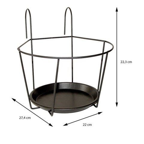 Kwietnik balkonowy geometryczny 22xh22cm