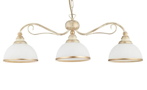 Lampa Wisząca XSARA Patyna Biały Szklane Klosze 3xE27