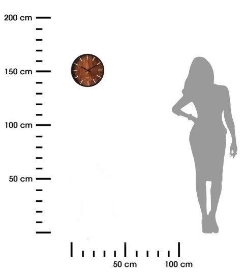 Zegar ścienny w imitacji drewna 30 cm