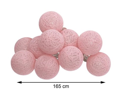Girlanda świetlna 10 LED Różowa