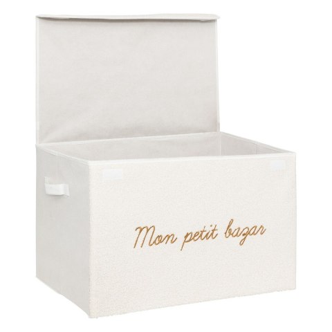 Kosz tekstylny na zabawki 58x36 cm Biały