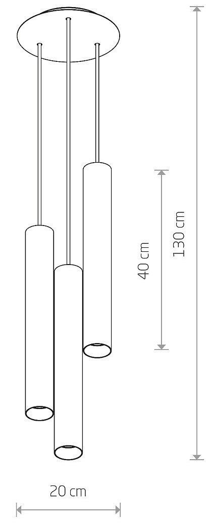 Lampa Wisząca EYE Czarny 3xGU10