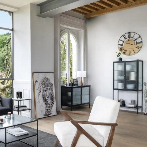 Lampa na drewnianej podstawie Aina 46 cm