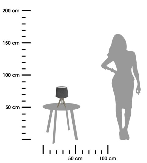 Lampka nocna na trójnogu Aria Grey