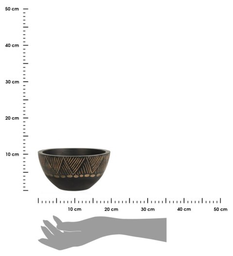 Misa z drewna mango z etnicznym wzorem 20x10 cm