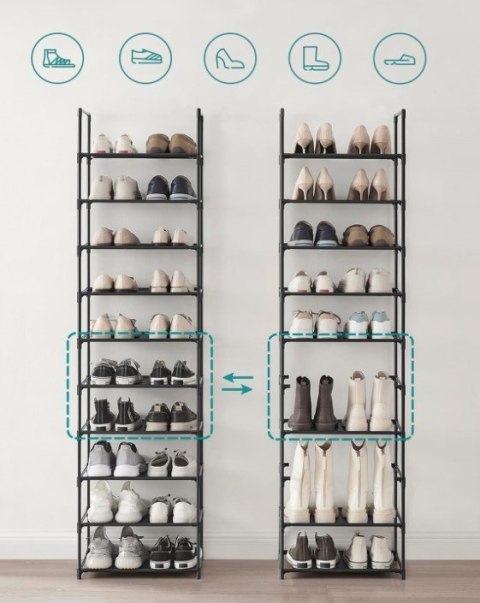 Modułowa szafka na buty szary 173 cm