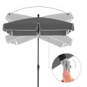 Parasol ogrodowy 200 x 125 cm szary