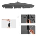 Parasol ogrodowy 200 x 125 cm szary