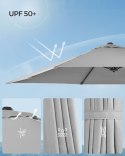 Parasol ogrodowy 270 x 270 cm szary