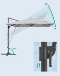 Parasol ogrodowy 270 x 270 cm szary