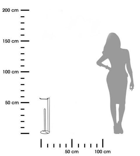 Stojak na papier toaletowy czarny 54 cm