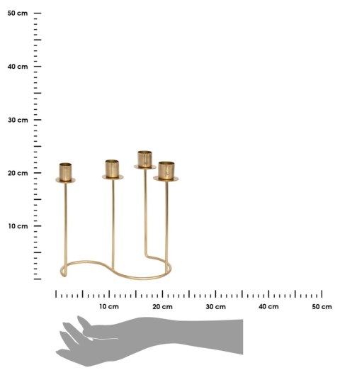 Świecznik czteroramienny Gold Margy