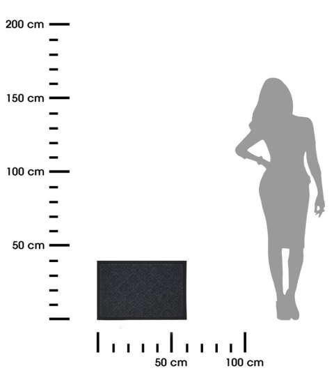 Wycieraczka do butów 60x40 cm ciemny szary