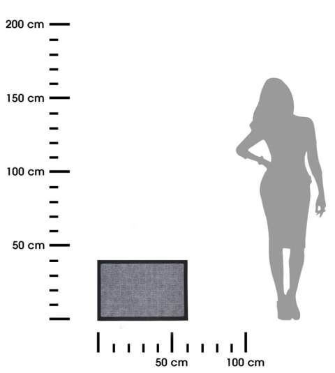 Wycieraczka do butów 60x40 cm jasny szary