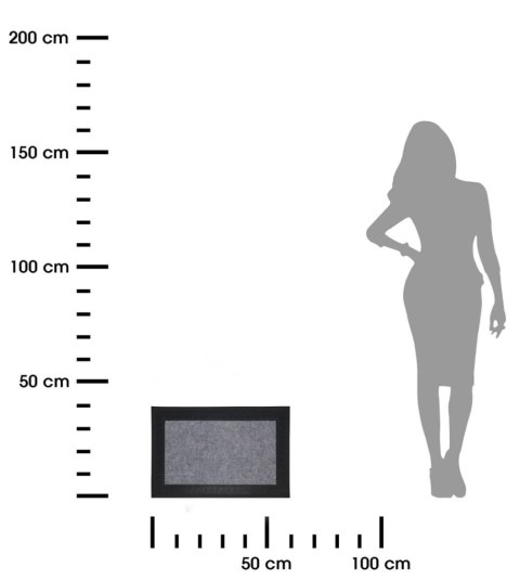 Wycieraczka do butów jasny szary 60x40 cm