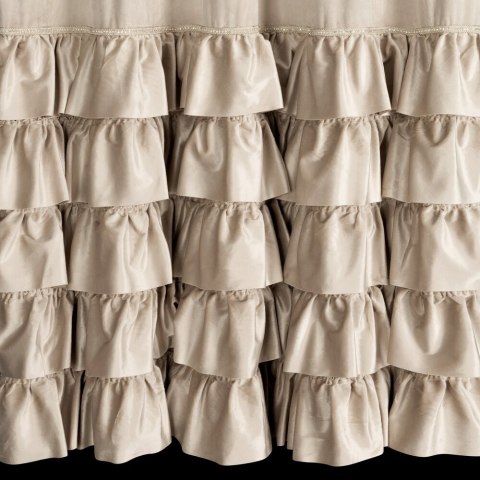 Zasłona CARLI 140x250 beżowa falbany cyr