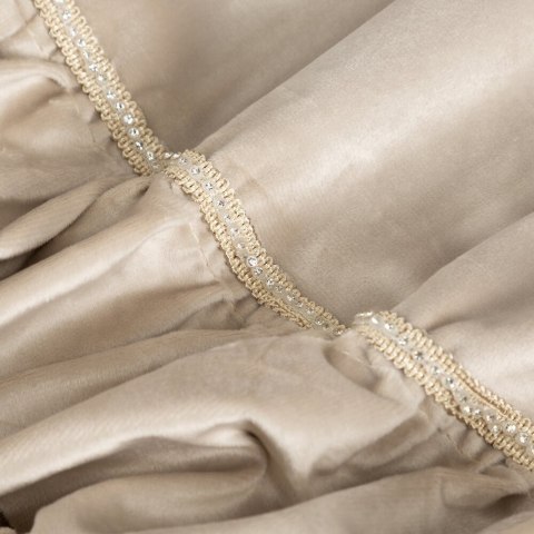 Zasłona CARLI 140x250 beżowa falbany cyr