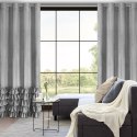 Zasłona CARLI 140x250 srebrna falbany cy