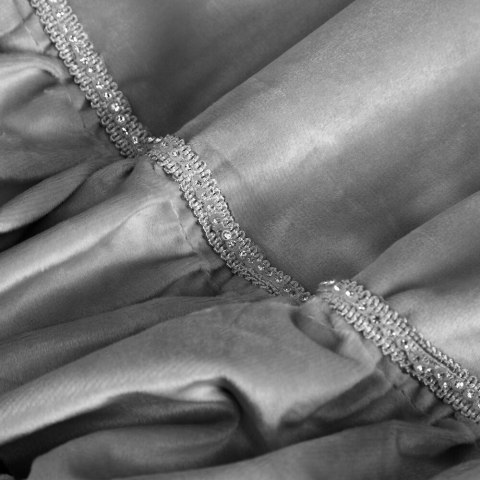 Zasłona CARLI 140x250 srebrna falbany cy