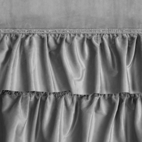 Zasłona CARLI 140x250 srebrna falbany cy
