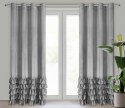 Zasłona CARLI 140x250 srebrna falbany cy