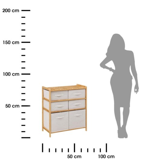Bambusowa komoda z szufladami