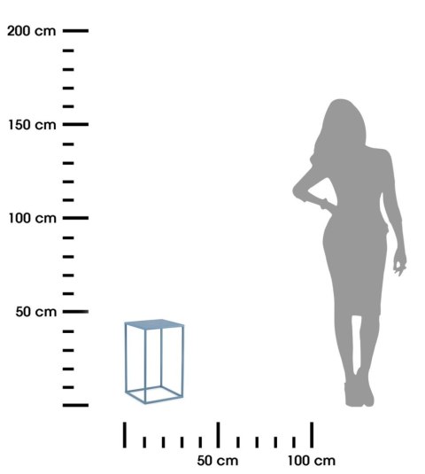 Błękitny kwietnik stojący 40 cm
