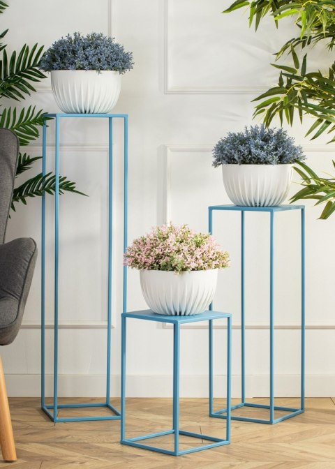 Błękitny kwietnik stojący 70 cm