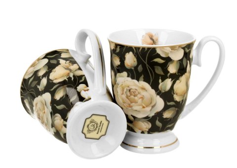 Komplet 2 kubków Royal English Roses Black 320 ml