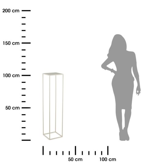Kremowy kwietnik stojący 100 cm