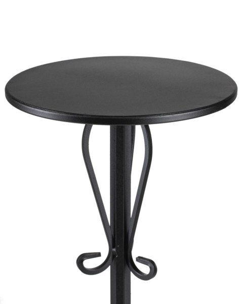 Kwietnik metalowy czarny z różą 55 cm