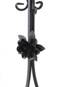 Kwietnik metalowy czarny z różą 75 cm
