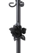 Kwietnik metalowy czarny z różą 95 cm