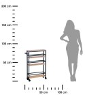 Mobilny wąski regał kuchenny 4 półki