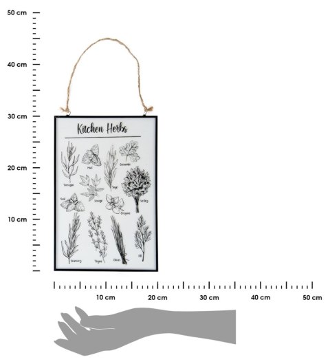 Obraz ścienny szklany z motywem ziół