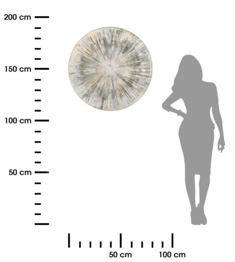 Okrągła dekoracja ścienna Izzie 80 cm