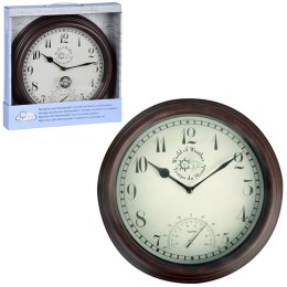 Zegar ścienny zewnętrzny z termometrem 30,5 cm