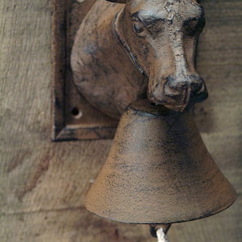 Żeliwny dzwonek do drzwi Krowa