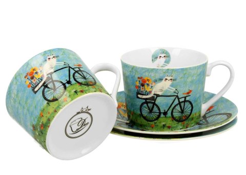 Zestaw 2 filiżanek Koci Świat Rower 230 ml