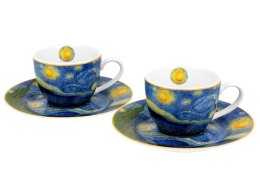 Zestaw 2 filiżanek espresso Van Gogh Starry Night 90 ml