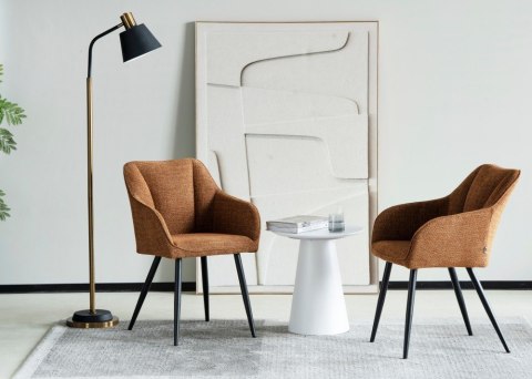 2 krzesła tapicerowane EREINA miedziane