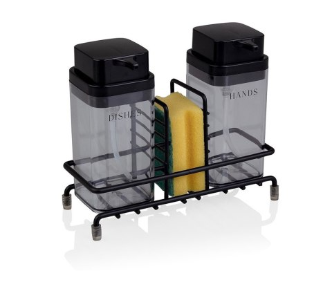 Dozowniki na mydło Deluxe kwadrat czarne