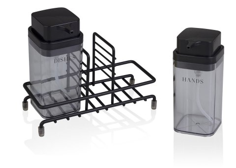 Dozowniki na mydło Deluxe kwadrat czarne