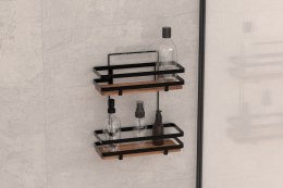 Dwupoziomowa półka łazienkowa Blackacia