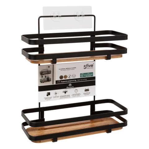 Dwupoziomowa półka łazienkowa Blackacia