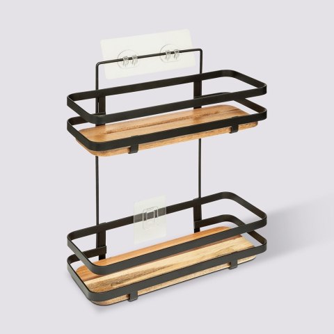 Dwupoziomowa półka łazienkowa Blackacia