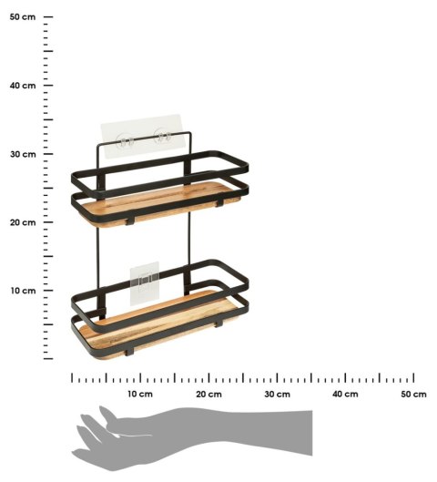 Dwupoziomowa półka łazienkowa Blackacia