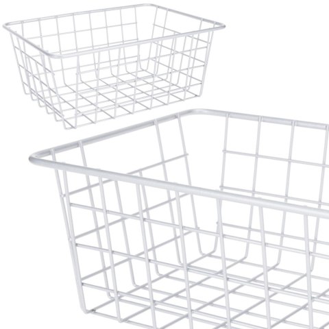 Koszyk druciak metalowy jasnoszary