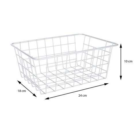 Koszyk druciak metalowy jasnoszary